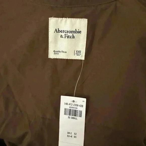 Abercrombie & Fitch Button Front Oversized Shirt Brown - Picture 5 of 6